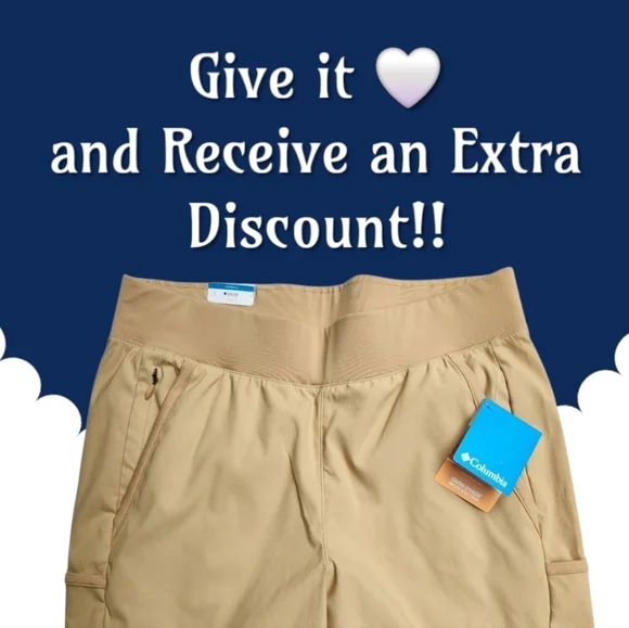 Columbia Women's Track Pants Active Fit Pull-on Joggers Tan Canoe Size Medium - Picture 16 of 16